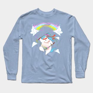 Rainbow Ninja Unicorn Long Sleeve T-Shirt